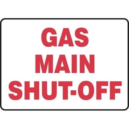 Accuform SAFETY SIGN GAS MAIN SHUTOFF 10 in  X MCHL530XL